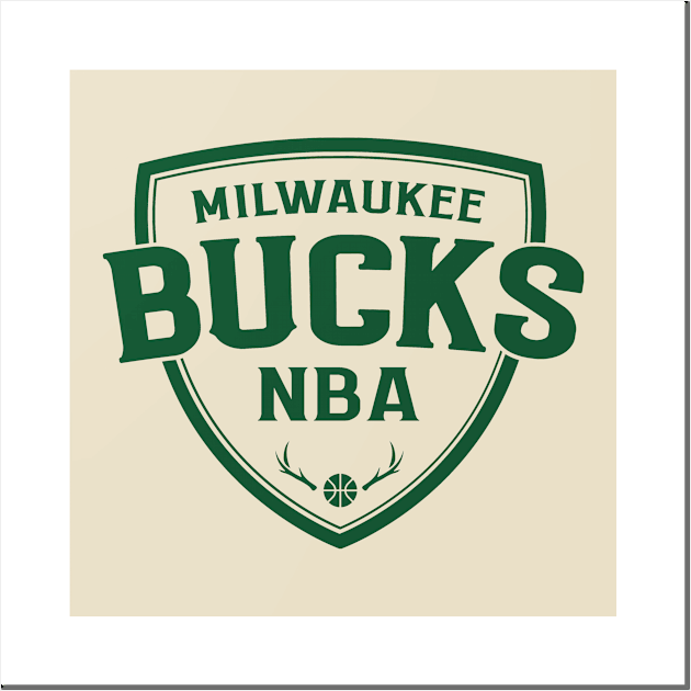 Milwaukee Bucks Crest Wall Art by monitormonkey
